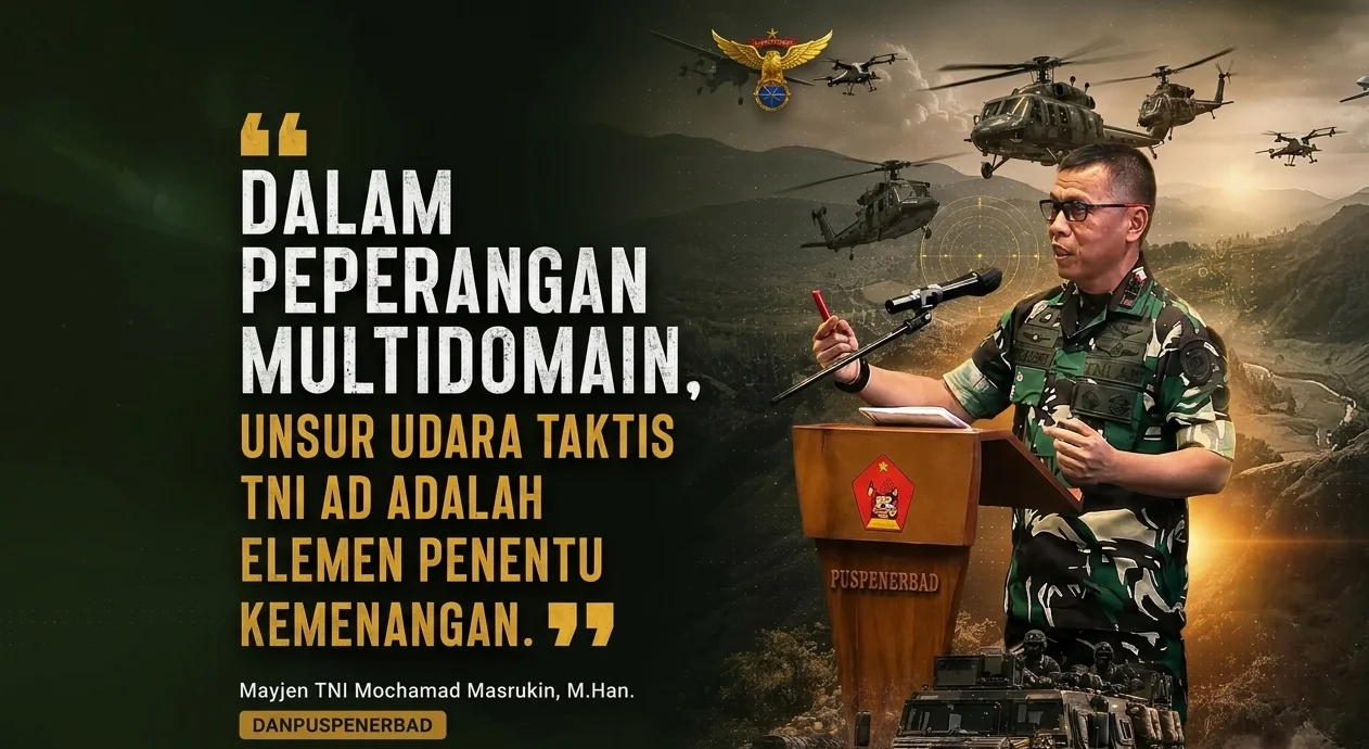 Peran Strategis Unsur Udara Taktis TNI AD dalam Peperangan Multidomain